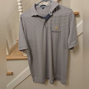 Peter Millar - Men's Striped Polo Shirt - Old Memorial Logo - Size L
